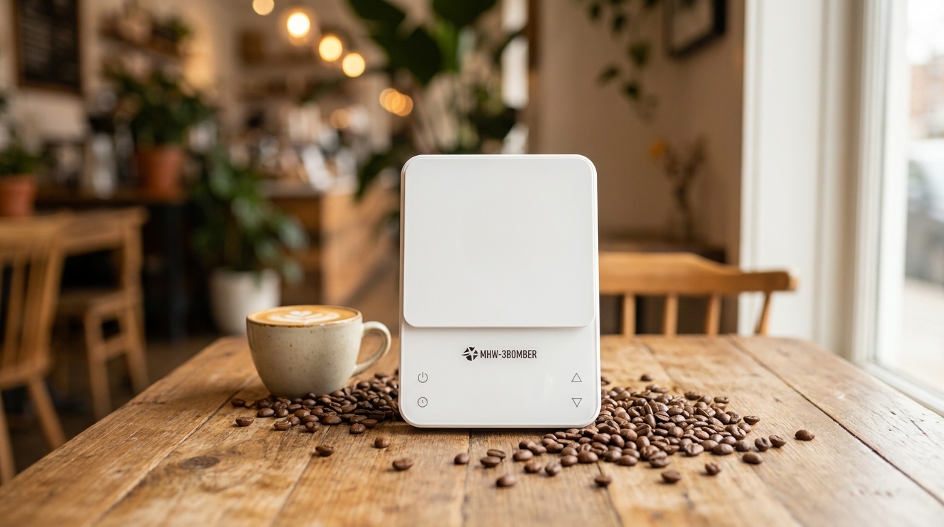 MHW-3BOMBER - Formula Smart Coffee Scale - Timbangan Kopi Digital 2kg / 0.1gr Akurasi - Rechargeable Waterproof White